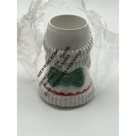 Vintage AVON Christmas Charmer Candlestick Decanter w/Zany Cologne .33 oz 1981 - Picture 6 of 6